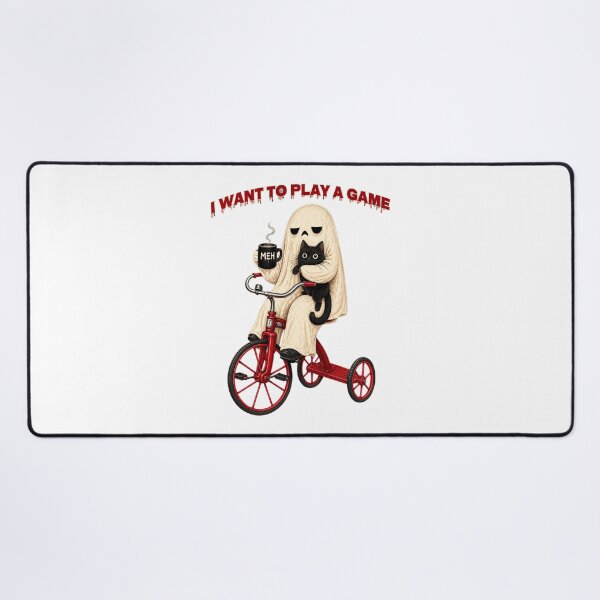Item preview, I Want To Play A Game Funny Ghost Riding Tricycle With Black Cat designed and sold by Dolbalika.