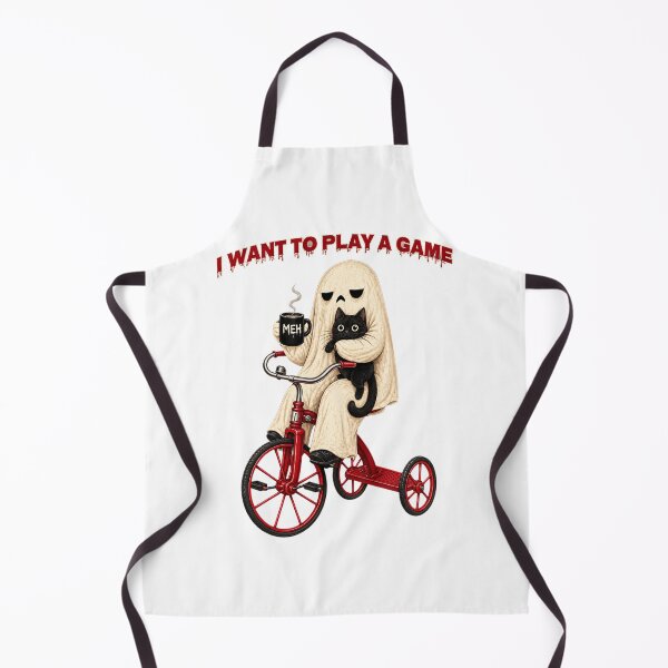 Item preview, I Want To Play A Game Funny Ghost Riding Tricycle With Black Cat    designed and sold by Dolbalika.