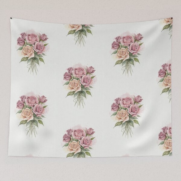 Item preview, Pink Watercolor Rose Bouquet designed and sold by NuvoraNest.
