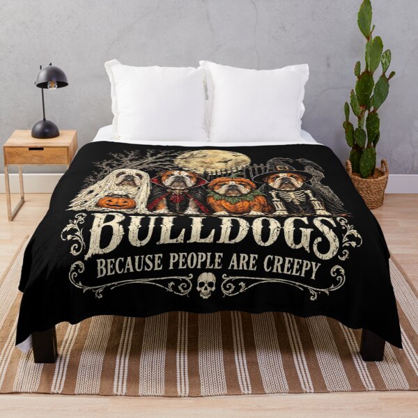 Item preview, Bulldogs Because People Are Creepy Funny Halloween Dog Lover designed and sold by Dolbalika.