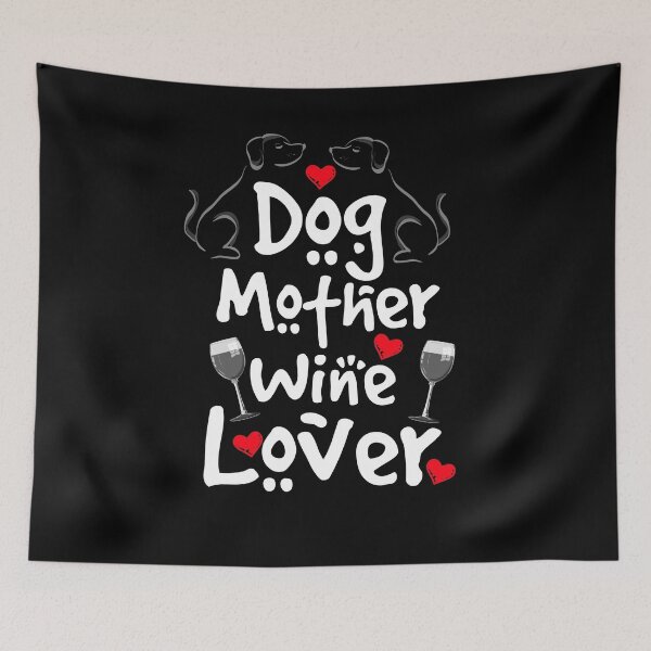 Artikelvorschau, Hundemutter-Wein-Liebhaber-T-Shirt | Liebt trinken entworfen und verkauft von Cisic.
