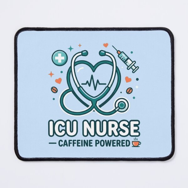 Item preview, ICU Nurse Humor Caffeine Powered New Desgin designed and sold by Yourt-shirtyou.