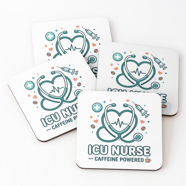 Item preview, ICU Nurse Humor Caffeine Powered New Desgin designed and sold by Yourt-shirtyou.