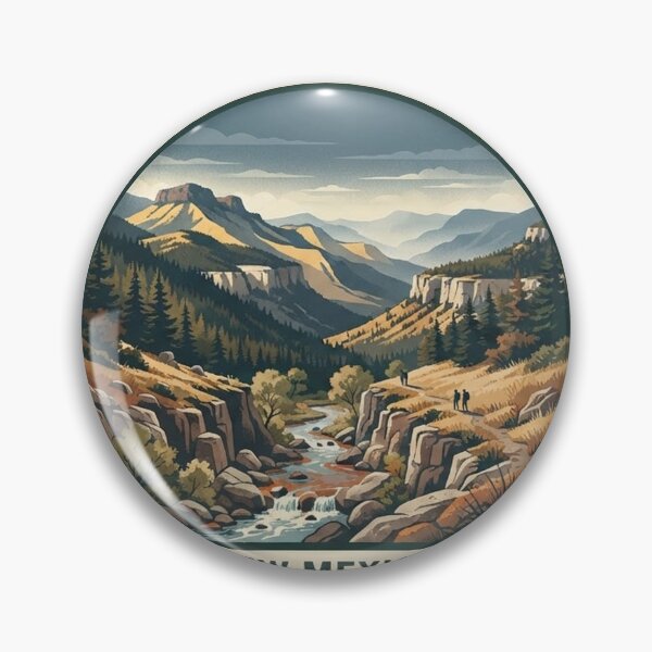 Item preview, Mogollon Mountains New Mexico Vintage Hiking Badge designed and sold by mnkyride.