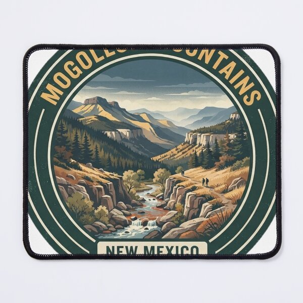 Item preview, Mogollon Mountains New Mexico Vintage Hiking Badge designed and sold by mnkyride.