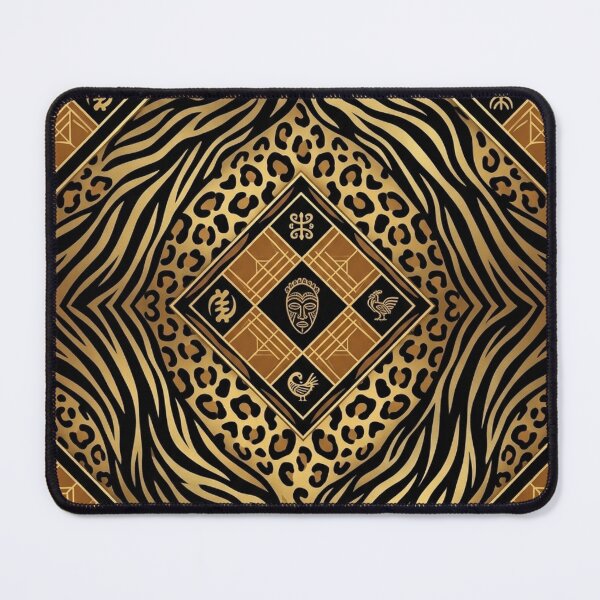 Item preview, Luxury Animal Print Fusion | Black & Gold African-Inspired Pattern designed and sold by BloomyBCrafts.