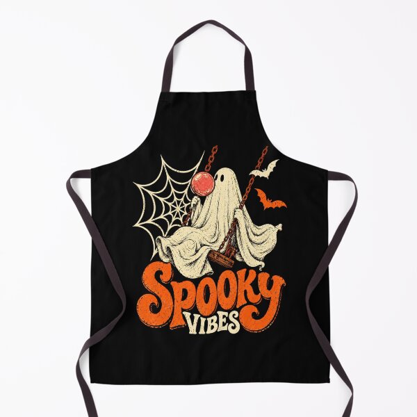 Item preview, Spooky Vibes Cute Ghost On Swing With Lollipop Vintage Halloween designed and sold by Dolbalika.