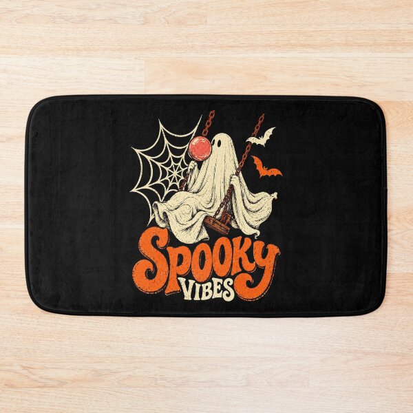 Item preview, Spooky Vibes Cute Ghost On Swing With Lollipop Vintage Halloween designed and sold by Dolbalika.