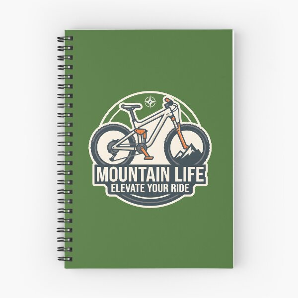 Item preview, Mountain Life - Elevate Your Ride MTB Biking Emblem designed and sold by MyHappyArtShop.