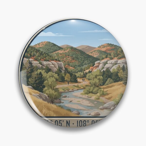 Item preview, Zuni Mountains New Mexico Vintage Hiking Badge designed and sold by mnkyride.