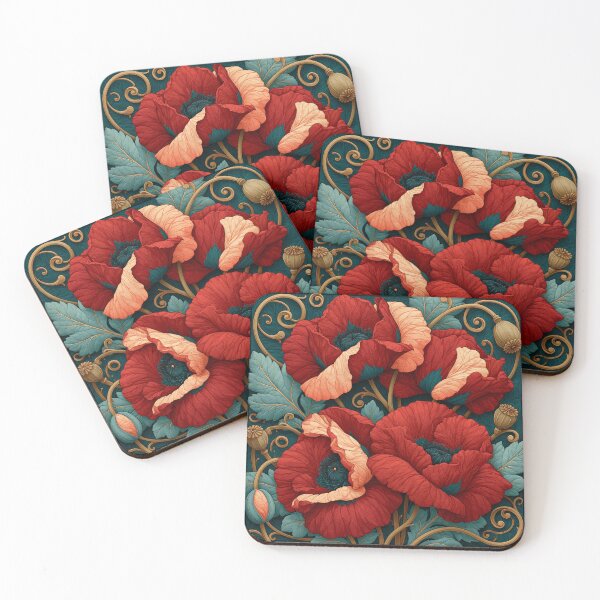 Item preview, Vintage Red Poppy Botanical Illustration designed and sold by Hoity-Toity.
