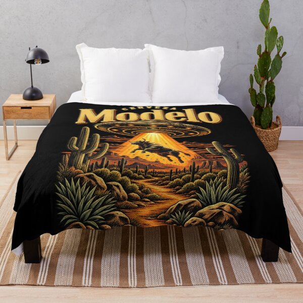 Item preview, Cerveza Modelo UFO Abducting Bull Desert Landscape designed and sold by choudane.