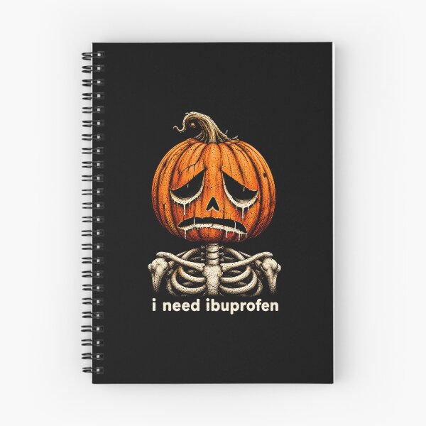 Item preview, I Need Ibuprofen Funny Melting Pumpkin Skeleton Halloween Humor designed and sold by Dolbalika.