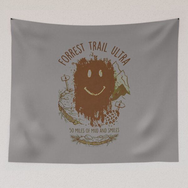 Artikelvorschau, Distressed Mud Smiley Run Forrest Run Quote-70 entworfen und verkauft von AndreSchitz.