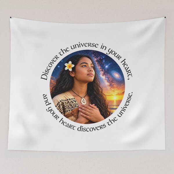 Item preview, Polynesian Empowerment Proverb - Discover the universe in your heart | Pacific Art designed and sold by ShakaLife.org.