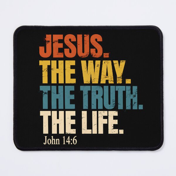 Item preview, Distressed Jesus Way Truth Life Typography designed and sold by Ribeiro-Art.