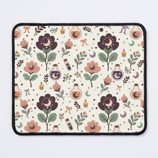 Item preview, Gothic Halloween Floral Seamless Pattern with Potion Bottles designed and sold by i-have-idea.