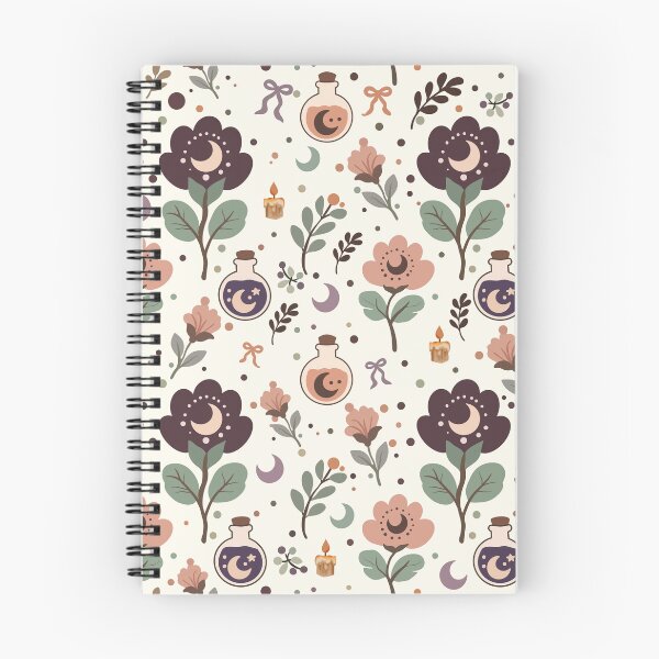 Item preview, Gothic Halloween Floral Seamless Pattern with Potion Bottles designed and sold by i-have-idea.
