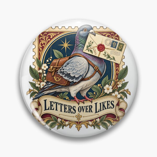 Item preview, Letters Over Likes – Vintage Pen Pal Carrier Pigeon designed and sold by BadMary.