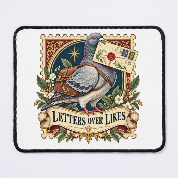 Item preview, Letters Over Likes – Vintage Pen Pal Carrier Pigeon designed and sold by BadMary.
