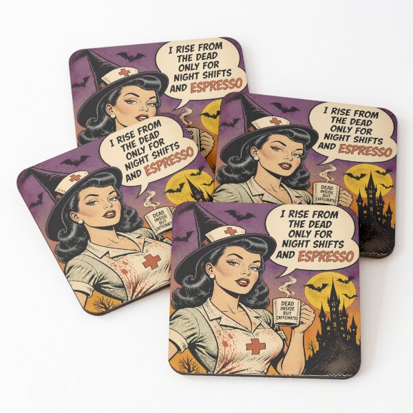 Item preview, Halloween Night Shift Nurse – Espresso & Caffeine designed and sold by Art-Arcade6.
