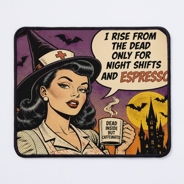 Item preview, Halloween Night Shift Nurse – Espresso & Caffeine designed and sold by Art-Arcade6.