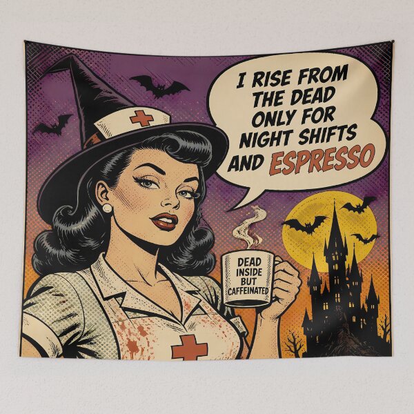 Item preview, Halloween Night Shift Nurse – Espresso & Caffeine designed and sold by Art-Arcade6.