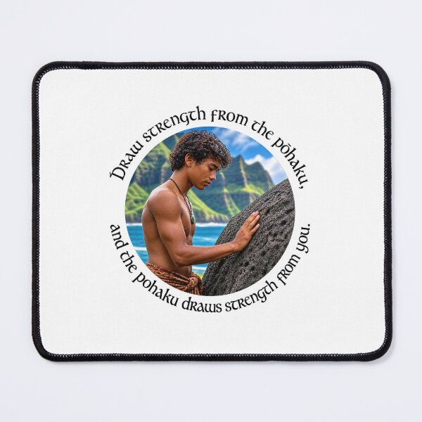 Item preview, Polynesian Resilience Proverb - Draw strength from the pōhaku | Pacific Art designed and sold by ShakaLife.org.