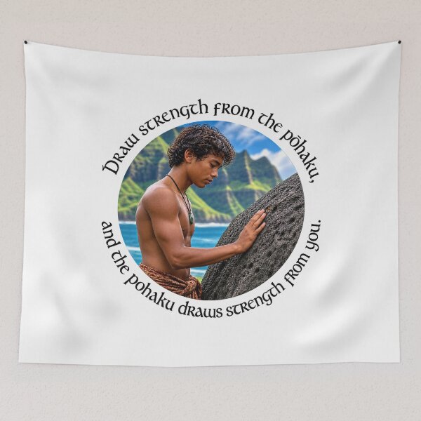 Item preview, Polynesian Resilience Proverb - Draw strength from the pōhaku | Pacific Art designed and sold by ShakaLife.org.