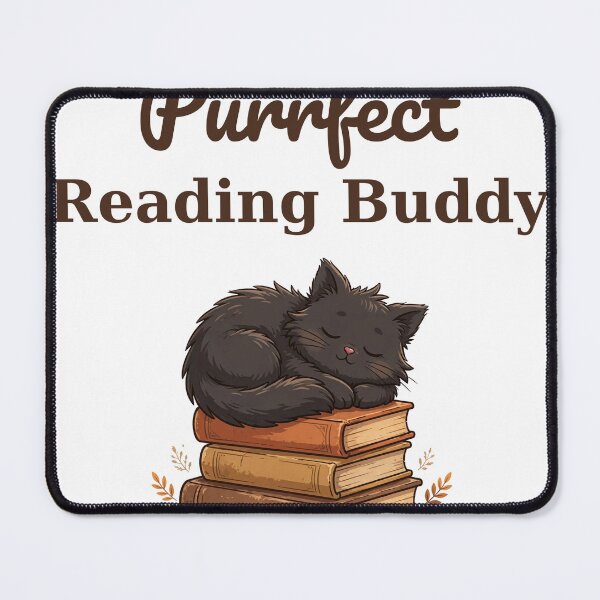 Item preview, purrfect-reading-buddy-cat-books designed and sold by samimouhdi.