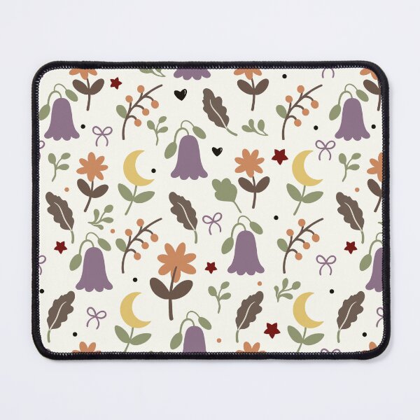Item preview, Whimsical Halloween Moon and Flower Seamless Pattern designed and sold by i-have-idea.