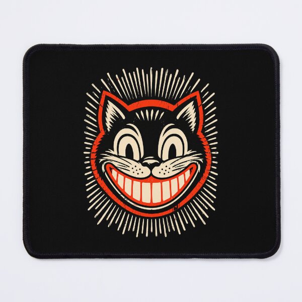 Item preview, Vintage Smiling Black Cat Retro Halloween Creepy Cheshire Cat designed and sold by Dolbalika.