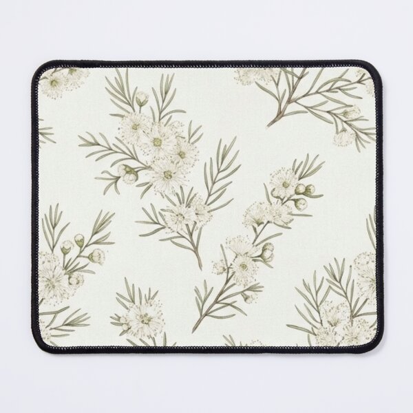 Item preview,  Minimalist White Waxflower & Olive Twig Pattern designed and sold by Studio BC.