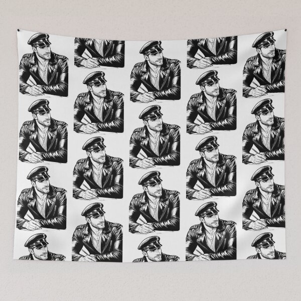 Item preview, 1940 Classic Leather Biker 'The Artist' Tom Of Finland Tribute Pride Graphic Design designed and sold by kristian-garrar.