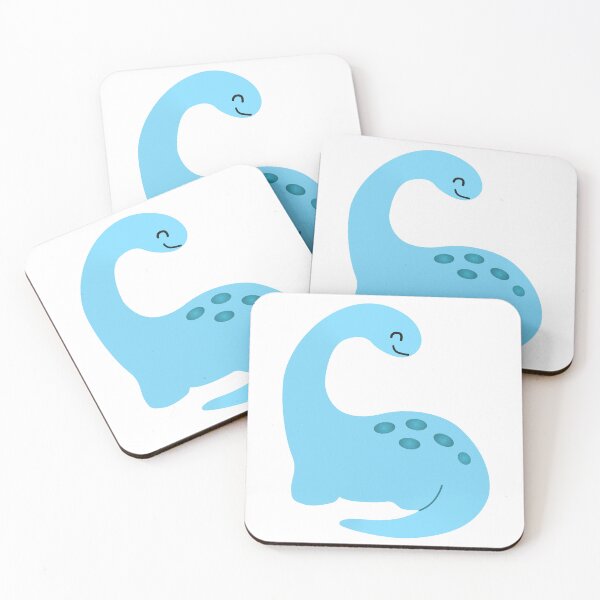 Item preview, Smiling long-necked blue dinosaur designed and sold by Rlicious.