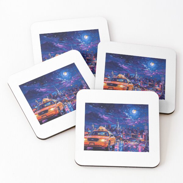 Item preview, yellow taxi night - van gogh style designed and sold by Mok13art.