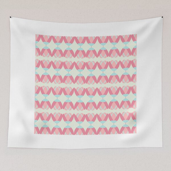 Item preview, Pastel Pink Floral Diamond Pattern designed and sold by kesyasummeredd.