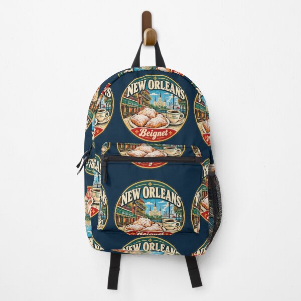 Artikelvorschau, Vintage-Reisehemd „New Orleans Beignet“ – Design aus Louisiana, Kaffee und dem French Quarter entworfen und verkauft von Globalcitytees.