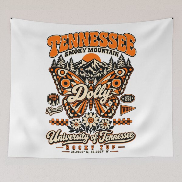 Item preview, Tennessee Smoky Mountain Dolly Butterfly University Of Tennessee designed and sold by choudane.