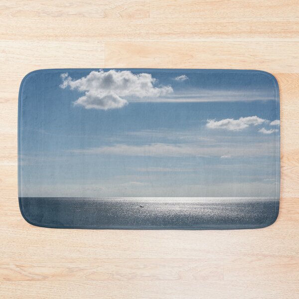 Item preview, Small Boat Speeding on Shimmering Blue Ocean designed and sold by Georgia Mizuleva.