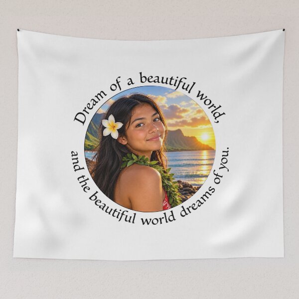 Item preview, Polynesian Joy Chiasmus Proverb - Dream of a beautiful world | Island Wisdom Art designed and sold by ShakaLife.org.