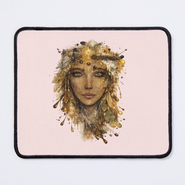 Item preview, Boho Spiritual Woman Portrait Golden Abstract Art designed and sold by NB-Artmagic.