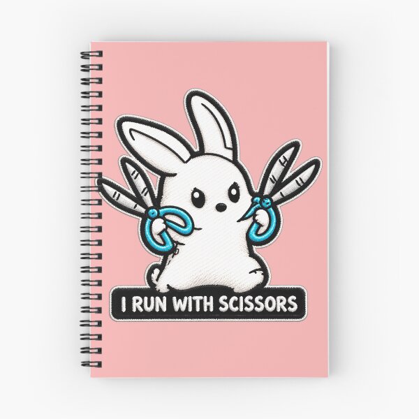 Item preview, Embroidered Bunny With Scissors designed and sold by Ribeiro-Art.