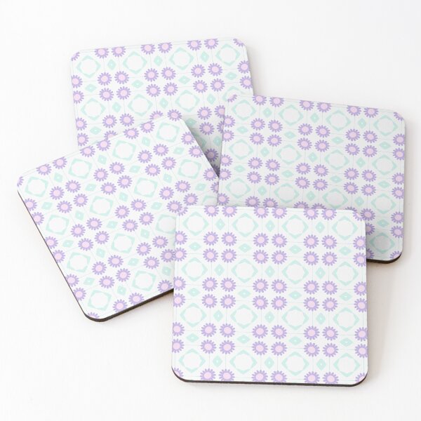 Item preview, Lavender Daisy Floral Geometric Pattern designed and sold by kesyasummeredd.