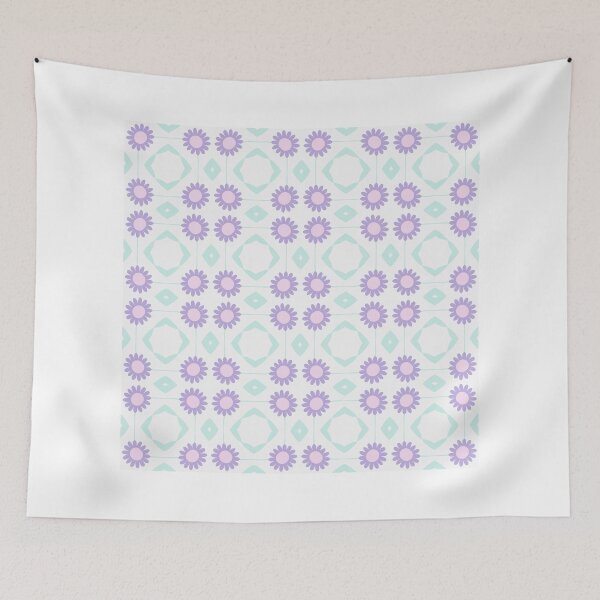 Item preview, Lavender Daisy Floral Geometric Pattern designed and sold by kesyasummeredd.