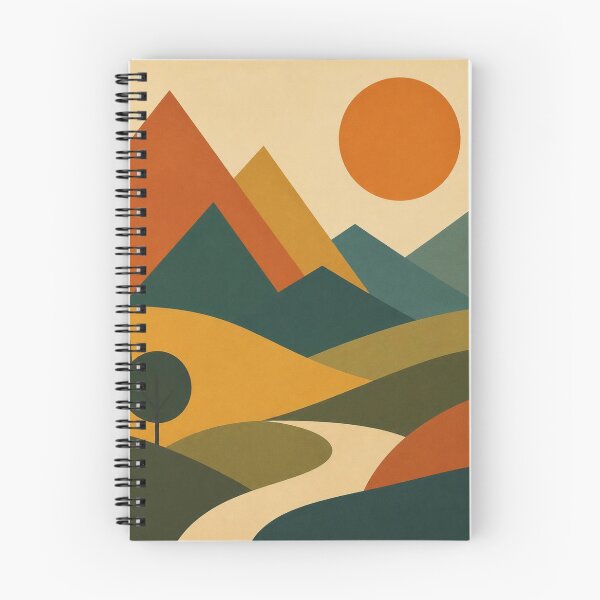 Item preview, Retro Mountain Sunset Mid Century Landscape designed and sold by EpicGear085.