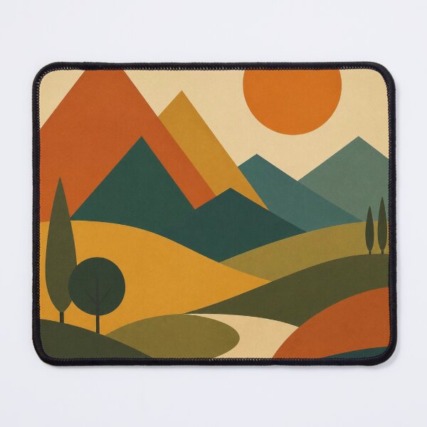 Item preview, Retro Mountain Sunset Mid Century Landscape designed and sold by EpicGear085.