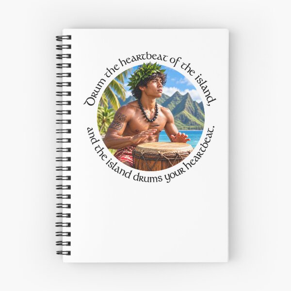 Item preview, Marquesas Expression Proverb - Drum the heartbeat of the island | Pacific Art designed and sold by ShakaLife.org.