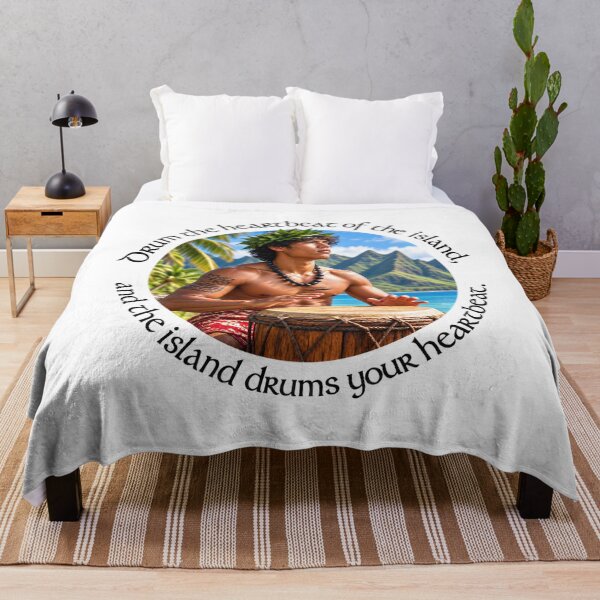 Item preview, Marquesas Expression Proverb - Drum the heartbeat of the island | Pacific Art designed and sold by ShakaLife.org.