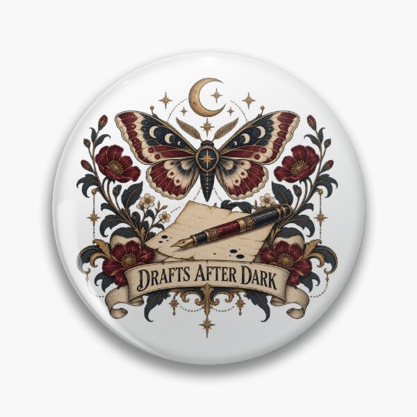 Item preview, Drafts After Dark – Poetcore Moth and Fountain Pen designed and sold by BadMary.